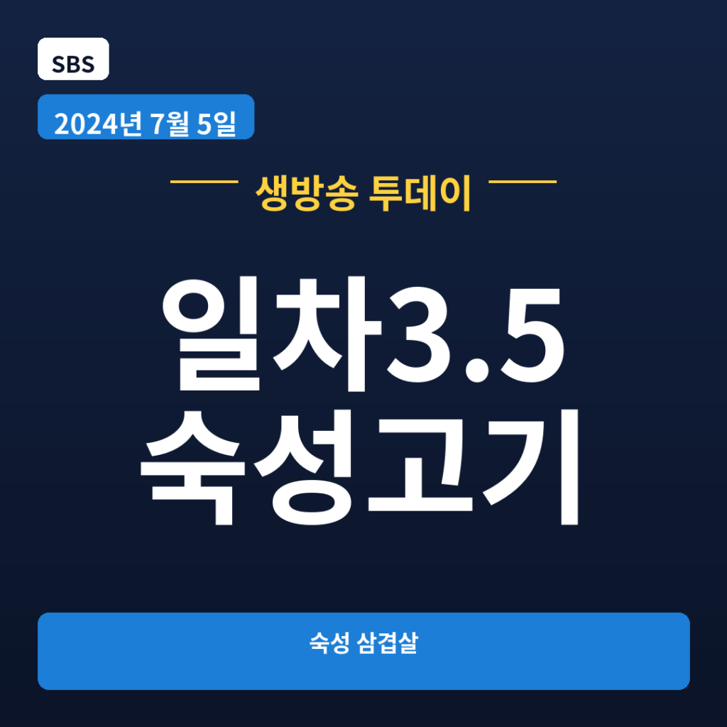 일차3.5숙성고기